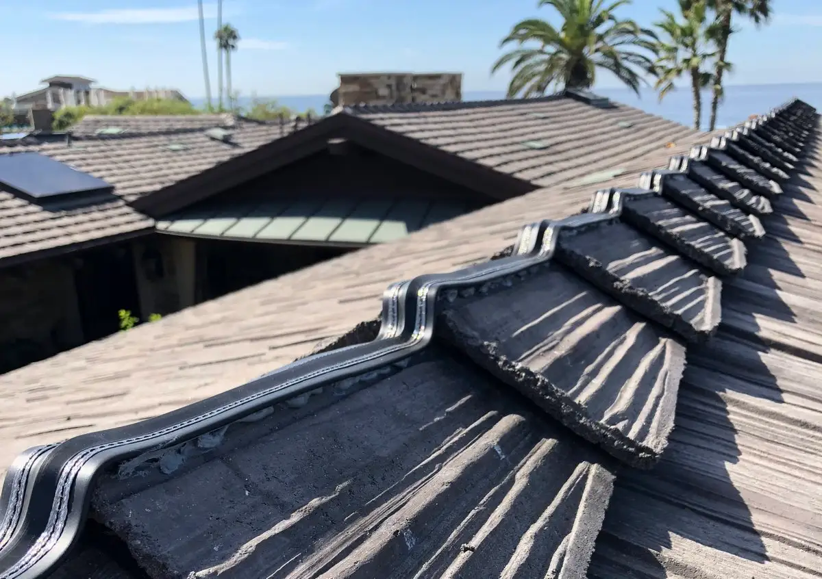 Bird flex track installed on the roof of a home