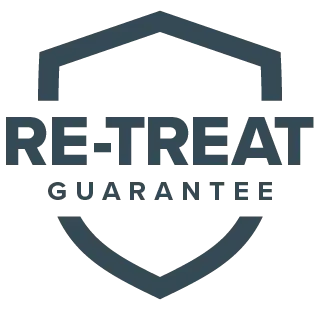 Re-Treat Guarantee logo. At Xceptional Wildlife Removal, if pests come back, so do we—to re-treat at no additional cost.