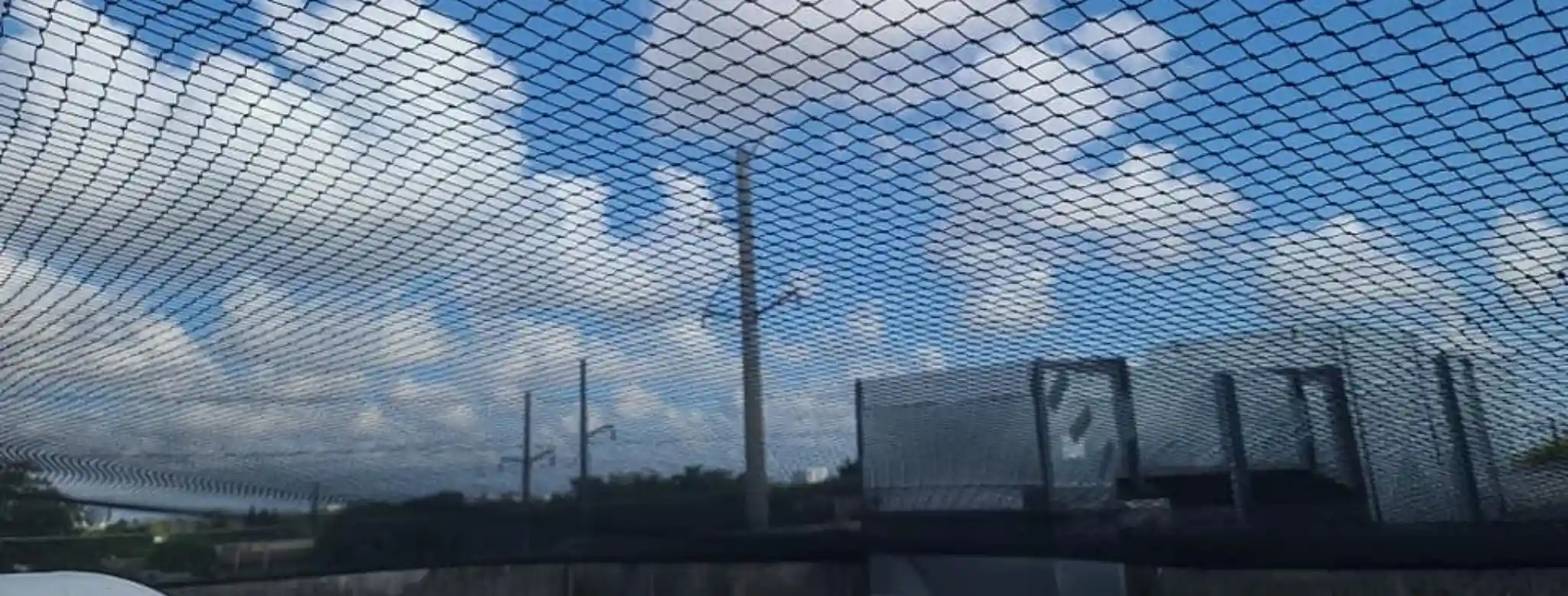Bird netitng placed above an HVAC System